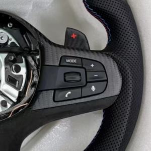 Volante de Fibra de Carbono con LED para <span class=keywords><strong>BMW</strong></span> G20 G30 G21 G22 G23 <span class=keywords><strong>320i</strong></span> 325i G11 G20 G21 G22 G80 G31 G32 G87, Accesorios de Auto en Gamuza - Product Image 3