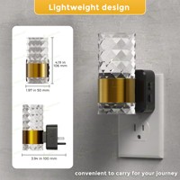 Veilleuses rotatives LOHAS à prise rotative, changement de couleur RVB, capteur crépusculaire, lampes de nuit dorées à brancher pour la décoration de la chambre à coucher et du salon