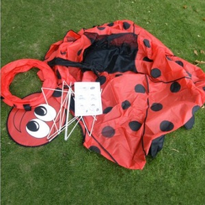 Tente de jeu pliable <span class=keywords><strong>pour</strong></span> enfants en forme de coccinelle avec tunnel en <span class=keywords><strong>filet</strong></span> - Product Image 3