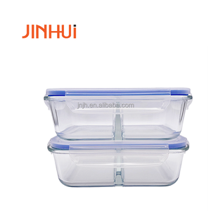 Xách tay hình chữ nhật Hộp Ăn Trưa lò vi sóng có sức chứa thực phẩm thủy tinh container làm bằng Silicone - Product Image 3