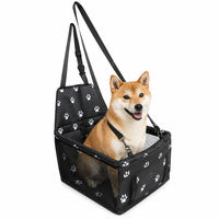 Siège auto surélevé pour petits chiens et chats, lit de voiture portable pour animaux de compagnie, sangle de sécurité, cadre en PVC amovible, tissu Oxford pliable, 7,5 kg