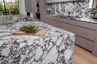Carrelage en marbre italien à prix bas à Dubaï, dalles de marbre Calacatta Viola de 2 cm pour plan de travail