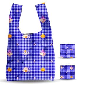 Sacs fourre-tout personnalisés extra larges écologiques en tissu polyester pliable avec longues poignées, logo et couleur personnalisés, pour usage quotidien - Product Image 1