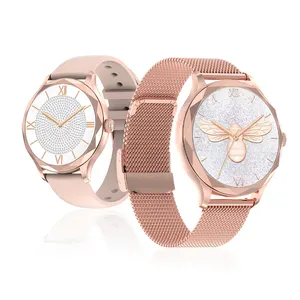 KarenM 2023 New Arrival DT Diamond AMOLED Stainless Steel Smart Watch Heart Rate Sport SmartWatch for Women