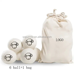 Boules de séchage en laine personnalisées avec logo, réutilisables, écologiques, bio, 7 cm, lot de 6, 100% laine naturelle de Nouvelle-Zélande - Product Image 4