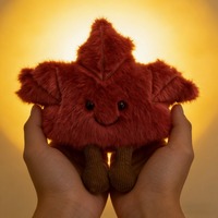 Peluche feuille d'érable rouge JC du Royaume-Uni, jouet en peluche feuille d'automne, poupée en peluche avec jambes en velours côtelé, décoration d'automne et de Thanksgiving pour enfants