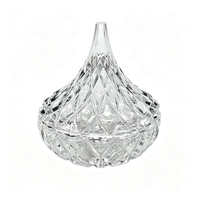 Pot à collation cylindrique en verre prismatique fait main de luxe, marque LIKANG, écologique, avec couvercle thermique, décoration d'intérieur, pot de rangement pour bijoux