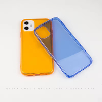 Coque de téléphone transparente en TPU souple de couleur bonbon fluorescente pour iPhone 16, antichoc, transparente, néon, pour iPhone 15 14 13 12 11 17 Plus