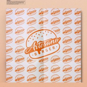 Papel Kraft Recubierto de Cera de Grado Alimenticio, Impreso Personalizado, Antigrasa, para Envolver Hamburguesas, Sushi, Azúcar y Piruletas - Product Image 4