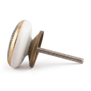 AK Brass Clock Design <b>Ceramic</b> & Metal Cabinet Handle Multi Color Finish Shelf Door Furniture Decorative Hardware Luxury <b>Knob</b> - Product Image 5