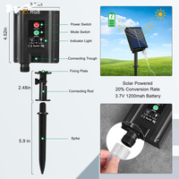 Lampe solaire en corde 72FT 200 LED Lampe solaire en corde avec télécommande 8 modes IP67 Lampes solaires de jardin étanches