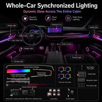 Kit d'éclairage d'ambiance intérieur de voiture sur mesure 2024-2026, éclairage dynamique RGB, synchronisation musicale, Plug & Play, tableau de bord/éclairage de portière