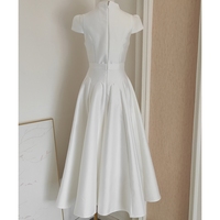Robe élégante pour femme, nouvelle collection automne 2025, col en V, coupe ajustée, style évasé, grande ampleur