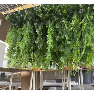 Plantes artificielles vertes : Fougères, Lianes suspendues d'intérieur, Glycines, Gazon synthétique, Panneaux muraux en plastique, Décoration <span class=keywords><strong>de</strong></span> plafond et <span class=keywords><strong>de</strong></span> bar - Product Image 5
