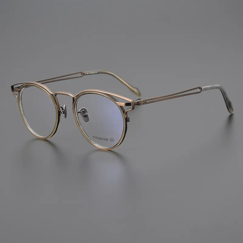 CS-19061高Bチタン光学フレーム男性と女性の眼鏡フレームのための高品質のメガネ
