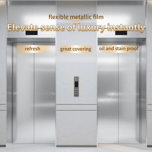 Rollo <span class=keywords><strong>de</strong></span> Película Metálica Cepillada <span class=keywords><strong>de</strong></span> Vinilo <span class=keywords><strong>de</strong></span> PVC, Resistente al Agua, Resistente al Aceite, Panel, Ascensor, Pared, Muebles, Puerta, Armario, Decoración - Product Image 4