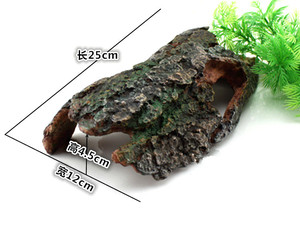 Aksesoris Reptil Kerajinan Resin Tangki Ikan Dekorasi Stoples Penyu Bersembunyi Penyu Peliharaan Memanjat Jembatan - Product Image 3