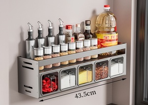 Mensola Salvaspazio in Metallo da Parete Moderna per Spezie Organizzatore per Cucina - Product Image 5