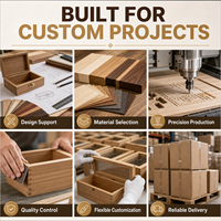 Boîte de présentation en bois personnalisée pour 4 pièces de monnaie, étui en bois plaqué MDF, étui de présentation de médailles, logo OEM