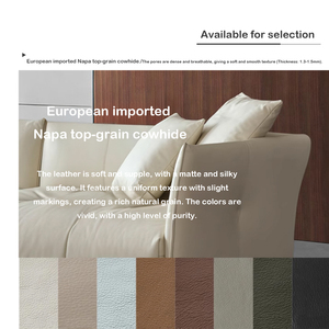 Sofá de combinación de tela de vaca elegante a la moda de gama alta, sofá Modular de brazo <span class=keywords><strong>estrecho</strong></span> de Color Beige para sala de estar - Product Image 6