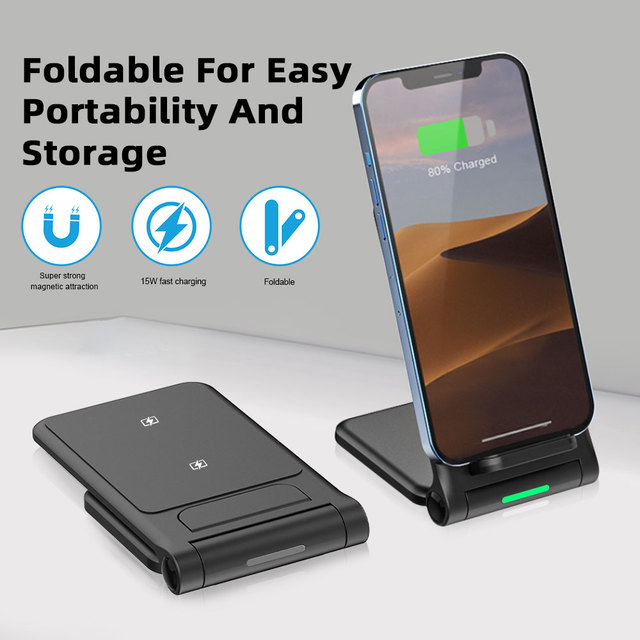 15W Desktop Fast Wireless Charging Station for iPhone 17 16 15 14 13 12 Pro Max Samsung Galaxy S25 S24 S23 Note 20 Google Etc