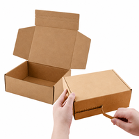 Boîte d'expédition en carton ondulé kraft personnalisable avec logo, réutilisable, écologique, biodégradable, recyclable, en matériaux recyclés, auto-adhésive