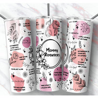 Vaso Térmico Delgado de 20oz con Frase Inspiradora de Afirmación Diaria para Mamás Primerizas, Taza de Viaje Personalizada de Acero Inoxidable Aislada