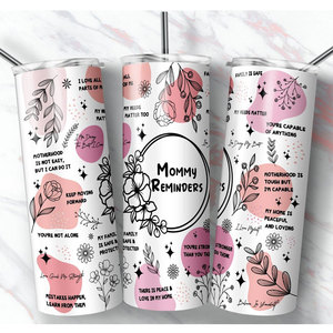 Vaso Térmico Delgado de 20oz con Frase Inspiradora de Afirmación Diaria para Mamás Primerizas, Taza de Viaje Personalizada de Acero Inoxidable Aislada - Product Image 2