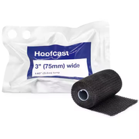 Bande de protection équine noire pour soins du cheval, matériau de bandage pour sabots de cheval de course, pour sabots équins