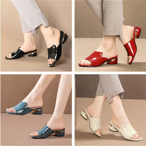 New Women's <b>Shoes</b> With Thick Heeled <b>Shoes</b>, <b>Soft</b> Leather Sandals And Sandals, Fashionable Women's <b>Shoes</b> - Product Image 6