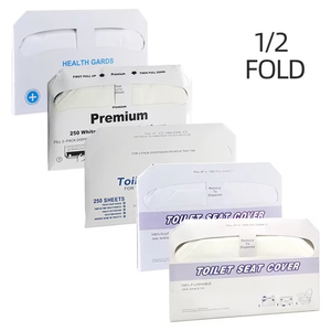 Protège-sièges de toilettes jetables en papier pour salle de bain, hygiéniques et jetables - Product Image 6