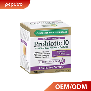 Cápsulas Probióticas Personalizadas de Fábrica, Probióticos y Prebióticos para Adultos, OEM/ODM, Suplementos Nutricionales, Sistema Digestivo Saludable - Product Image 1