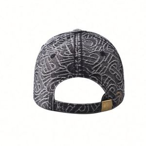 หมวกเบสบอลลายตารางเพชรผ้ายีนส์ฟอกสีสำหรับผู้ชายและผู้หญิงรุ่นใหม่ปี 2024 คุณภาพสูง กันน้ำ - Product Image 5