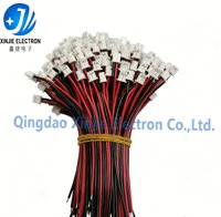 كابل توصيل مخصص بموصل JST PH 2.0 مم ثنائي السن، أحمر وأسود 22AWG، مكشكش مسبقًا لشرائط LED والأجهزة والإلكترونيات