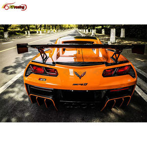 Diffuseur arrière de voiture KR Style fibre de carbone CF lèvre de pare-chocs arrière pour <span class=keywords><strong>Chevrolet</strong></span> <span class=keywords><strong>Corvette</strong></span> C7 Z06 2014-2017 - Product Image 4