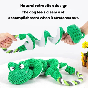 En Çok Satan Peluş Oyuncak Stokta Toptan Karikatür Tarzı Köpek Diş Kaşıyıcı Sesli Stres Giderici İnteraktif Oyuncak - Product Image 3