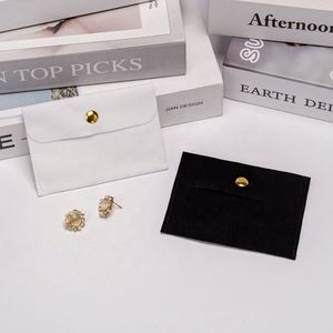 Factory Custom Design Velvet <b>Envelope</b> Gift Jewelry Packaging Snap Storage Pouch Bags - Product Image 3