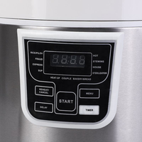 Fabricant de cuiseur à riz électrique polyvalent 5L 900W en acier inoxydable avec arrêt automatique pour hôtel commercial maison