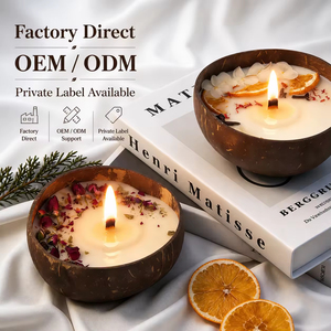 Coconut Garden Scented Candle <b>Gift</b> <b>Box</b> Handmade Dried Flower Home Decor Birthday <b>Gift</b> Atmosphere Ornament - Product Image 2