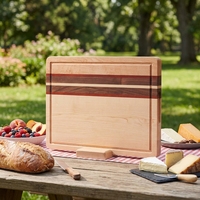 Planche à découper en érable |   Planche à découper en bois dur pour la cuisine |   Planche de service en bois avec support