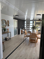Maison conteneur en acier modulaire préfabriquée pliable au design moderne, 2-3 chambres, maison mobile, bureau extensible, bâtiment scolaire, gymnase