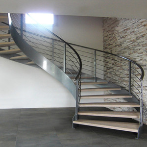 Prima Escalera <span class=keywords><strong>de</strong></span> estilo industrial Marco <span class=keywords><strong>de</strong></span> acero negro Diseño <span class=keywords><strong>de</strong></span> banda <span class=keywords><strong>de</strong></span> rodadura abierta Escalera Almacén Conversión <span class=keywords><strong>de</strong></span> loft - Product Image 2