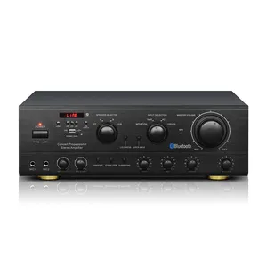 Professionele Ingebouwde Eindversterker 2-kanaals Audiomixer Met Draadloze Microfoon Mp3/Usb/Sd/Fm Grote Vermogensversterkers Partij Ons