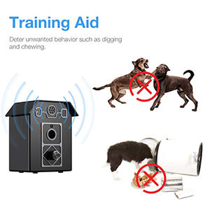 50 Fuß Reichweite Einstellbar 4 Stufen Verhindert Bellenden Nachbars-Hund Wasserdichtes Vogelhaus Ultraschall-Hundebell-Abschreckung für Hunde - Product Image 4