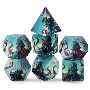 Dés à imprimer pour TRPG Dungeons&Dragons Jeu de table Polyédrique Résine DND <span class=keywords><strong>Dragon</strong></span> Octopus Dice Miniature 7 pièces - Product Image 1