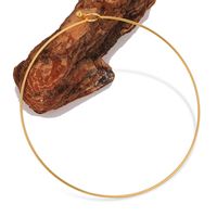 Collier ras du cou classique en acier inoxydable plaqué or 18 carats, style simple, non ternissant, vente en gros