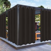 Rideaux d'extérieur pour patio, imperméables, résistants aux UV, rideaux d'extérieur pour gazebo, pergola, rideau occultant pour la protection contre le soleil