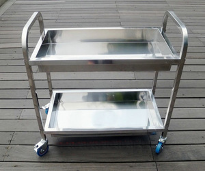 Chariot <span class=keywords><strong>de</strong></span> cuisine en acier inoxydable 201 304 <span class=keywords><strong>de</strong></span> qualité alimentaire, 4 roues pour une mobilité facile, capacité <span class=keywords><strong>de</strong></span> charge personnalisée 300 kg/m, chariot <span class=keywords><strong>de</strong></span> rangement - Product Image 2