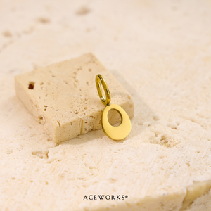 Amuleto con Letras Modernas |   Colgante de Acero Inoxidable con Baño de Oro PVD de 18K, Letras Mayúsculas del Alfabeto de la A a la Z, para Fabricación de Joyería - Product Image 5