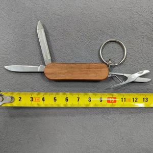 Mini Herramienta Multiusos 3 en 1, Navaja de Bolsillo con Llavero y Mango de Madera, Logotipo Personalizado, Grabado Láser, Precio de Fábrica al por Mayor - Product Image 6